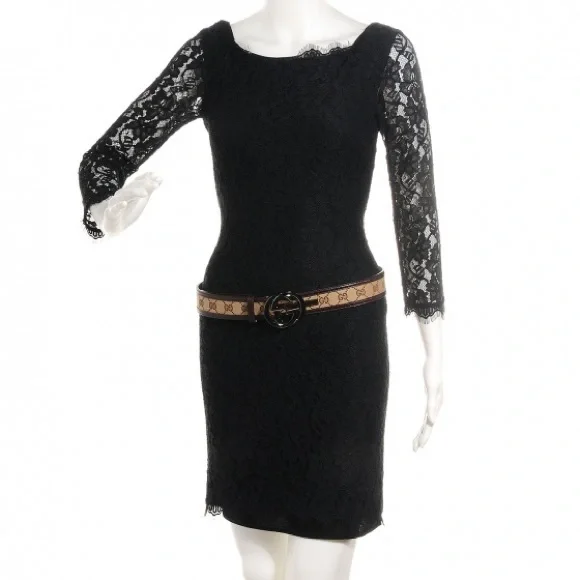 ❌SOLD❌💯Authentic Gucci Canvas Leather Silver Interlocking Buckle belt size 38 - Picture 10 of 15